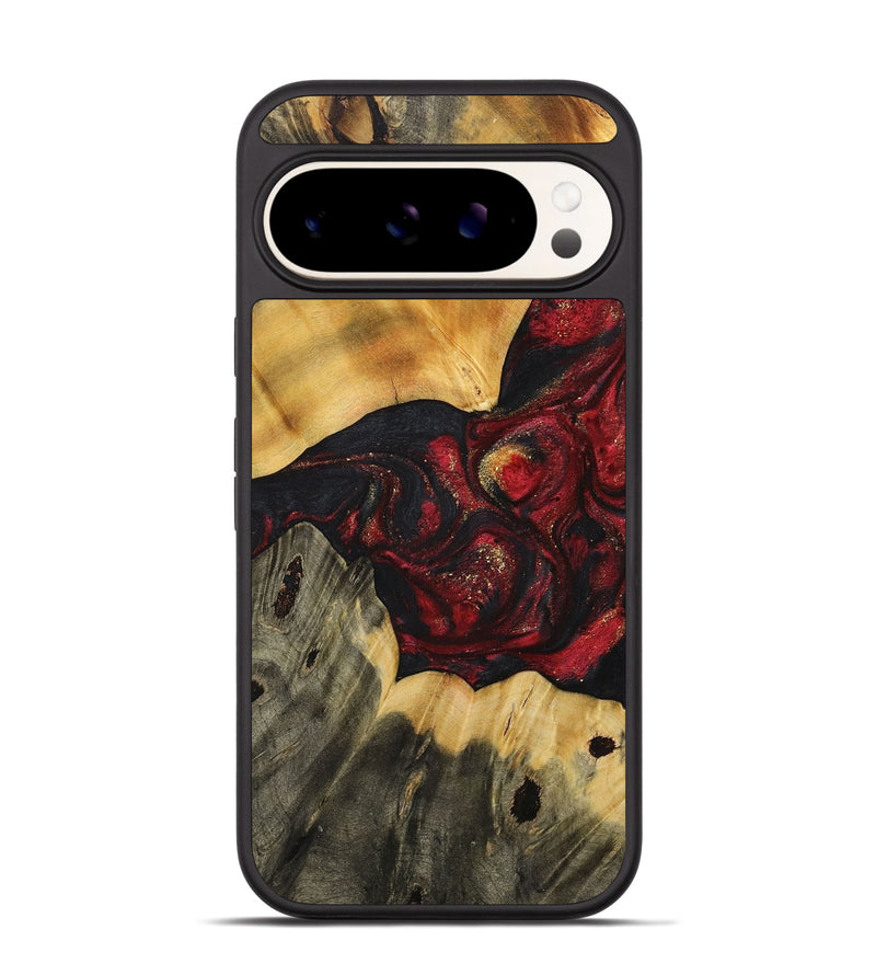 Pixel 9 Wood+Resin Phone Case - Rowan (Red, 713934)