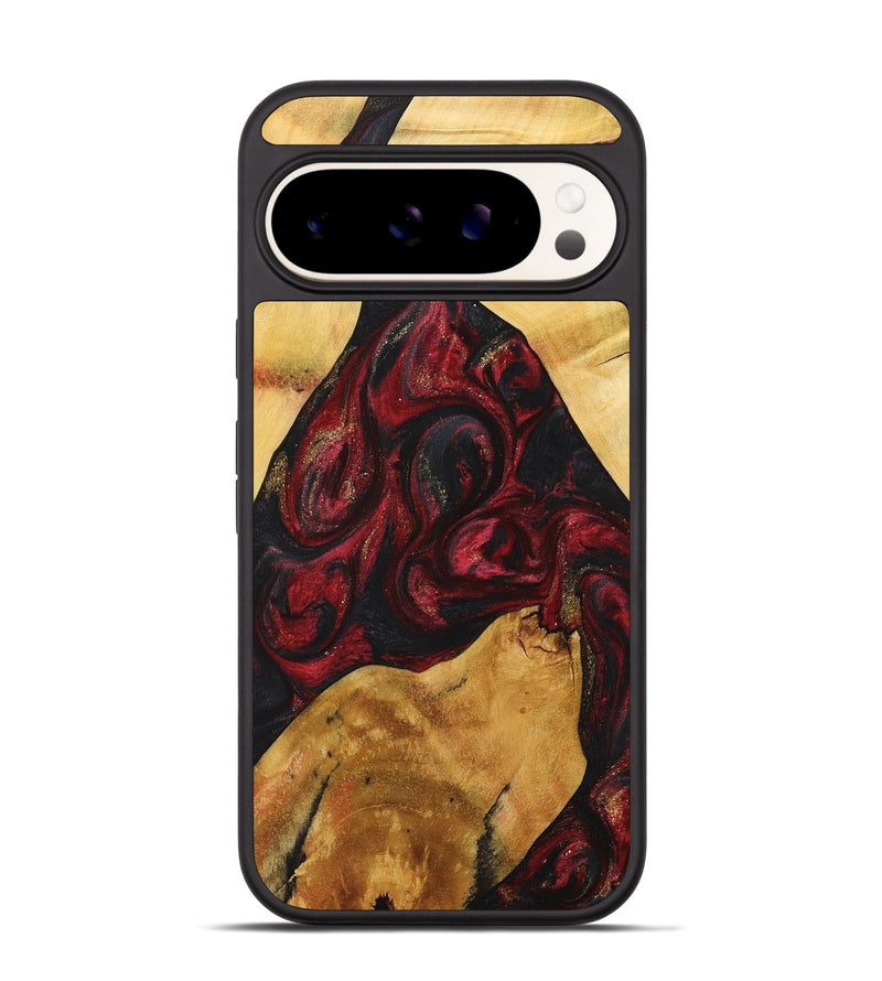 Pixel 9 Pro Wood+Resin Phone Case - Karl (Red, 713940)