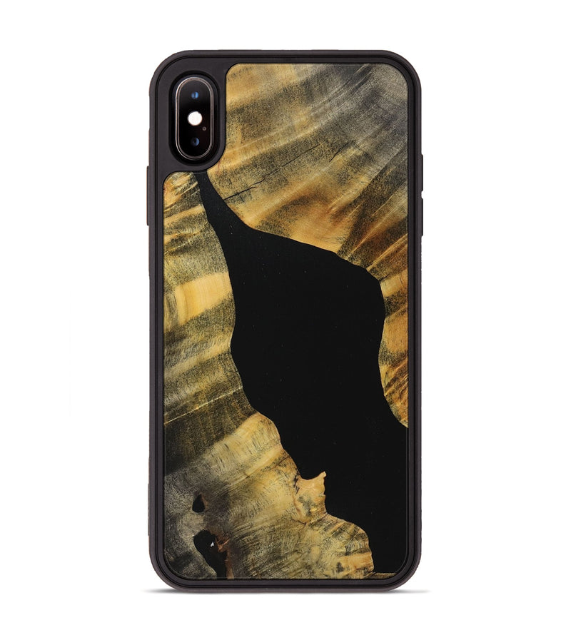 iPhone Xs Max Wood+Resin Phone Case - Linda (Pure Black, 713947)