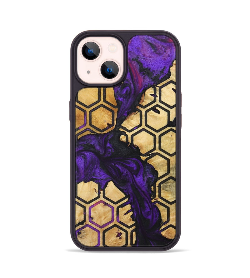 iPhone 14 Wood+Resin Phone Case - Terri (Pattern, 713977)