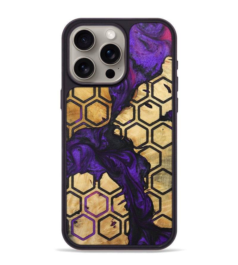 iPhone 15 Pro Max Wood+Resin Phone Case - Terri (Pattern, 713977)