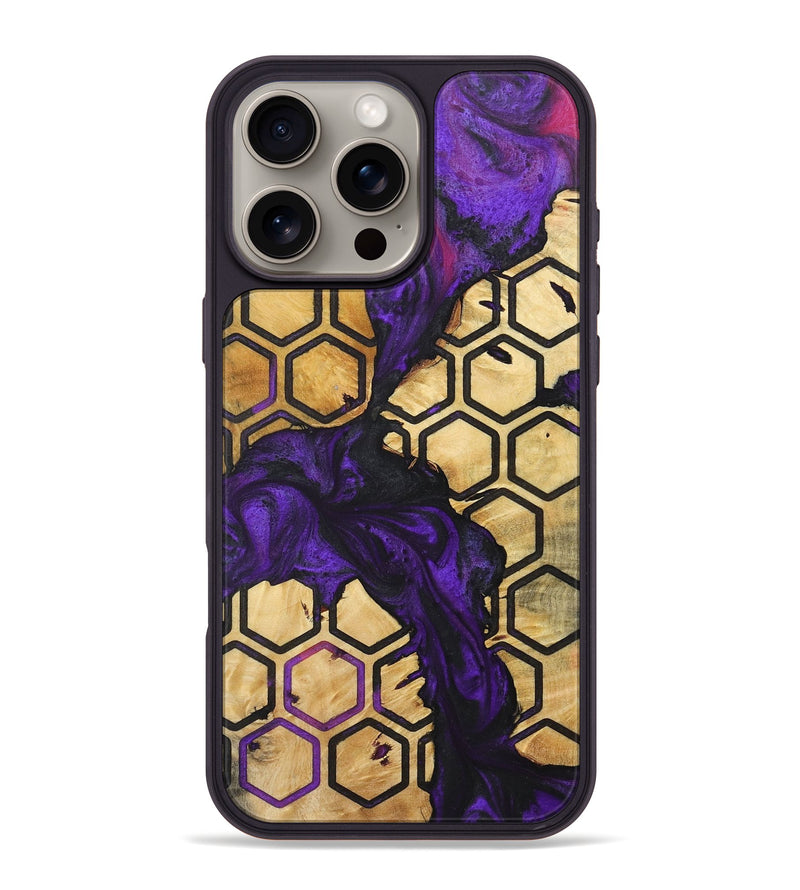 iPhone 16 Pro Max Wood+Resin Phone Case - Terri (Pattern, 713977)