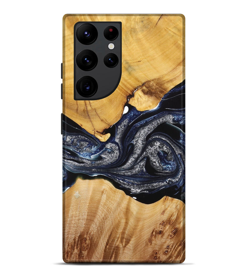 Galaxy S22 Ultra Wood+Resin Live Edge Phone Case - Simon (Purple, 714091)