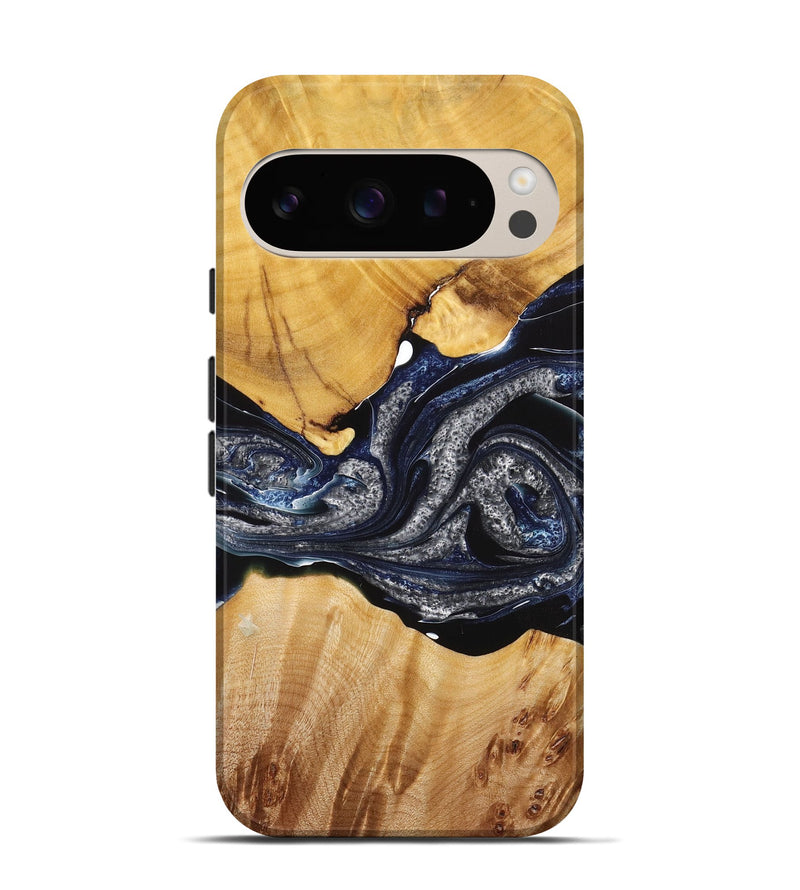 Pixel 9 Pro Wood+Resin Live Edge Phone Case - Simon (Purple, 714091)