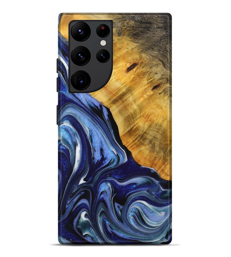 Galaxy S22 Ultra Wood+Resin Live Edge Phone Case - Penelope (Purple, 714094)