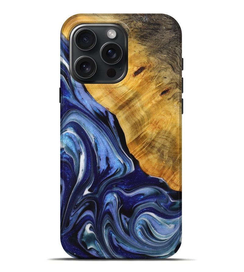 iPhone 16 Pro Max Wood+Resin Live Edge Phone Case - Penelope (Purple, 714094)