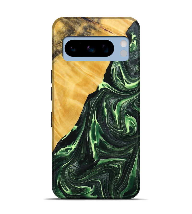 Pixel 8 Pro Wood+Resin Live Edge Phone Case - Adelyn (Green, 714107)