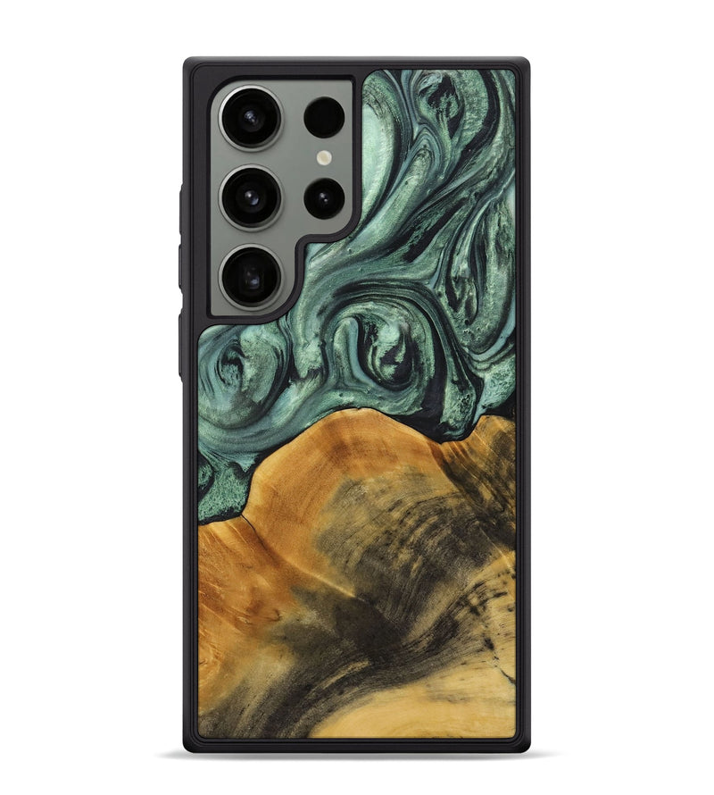 Galaxy S24 Ultra Wood+Resin Phone Case - Miguel (Green, 714160)