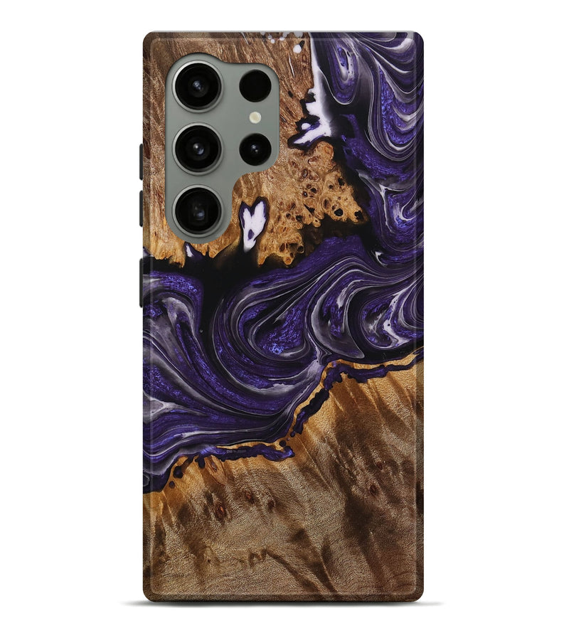 Galaxy S24 Ultra Wood+Resin Live Edge Phone Case - Cali (Purple, 714246)