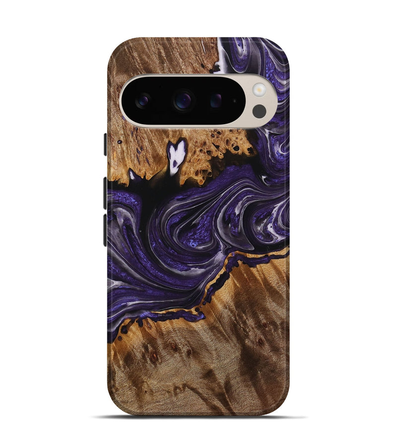 Pixel 9 Pro Wood+Resin Live Edge Phone Case - Cali (Purple, 714246)