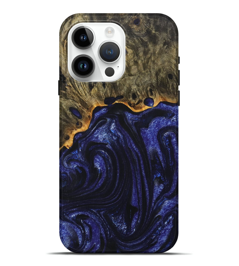 iPhone 15 Pro Max Wood+Resin Live Edge Phone Case - Gia (Purple, 714269)