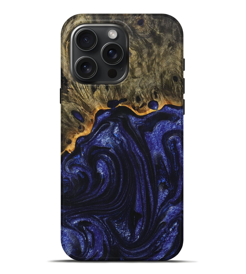 iPhone 16 Pro Max Wood+Resin Live Edge Phone Case - Gia (Purple, 714269)