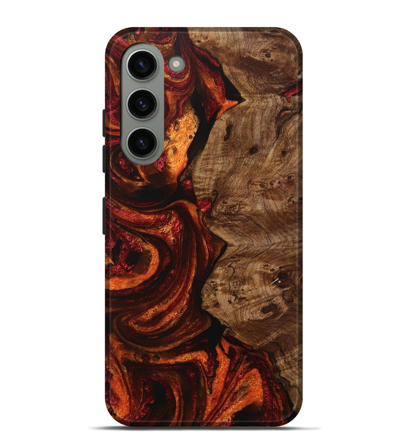 Galaxy S23 Plus Wood+Resin Live Edge Phone Case - Beatrice (Red, 714284)