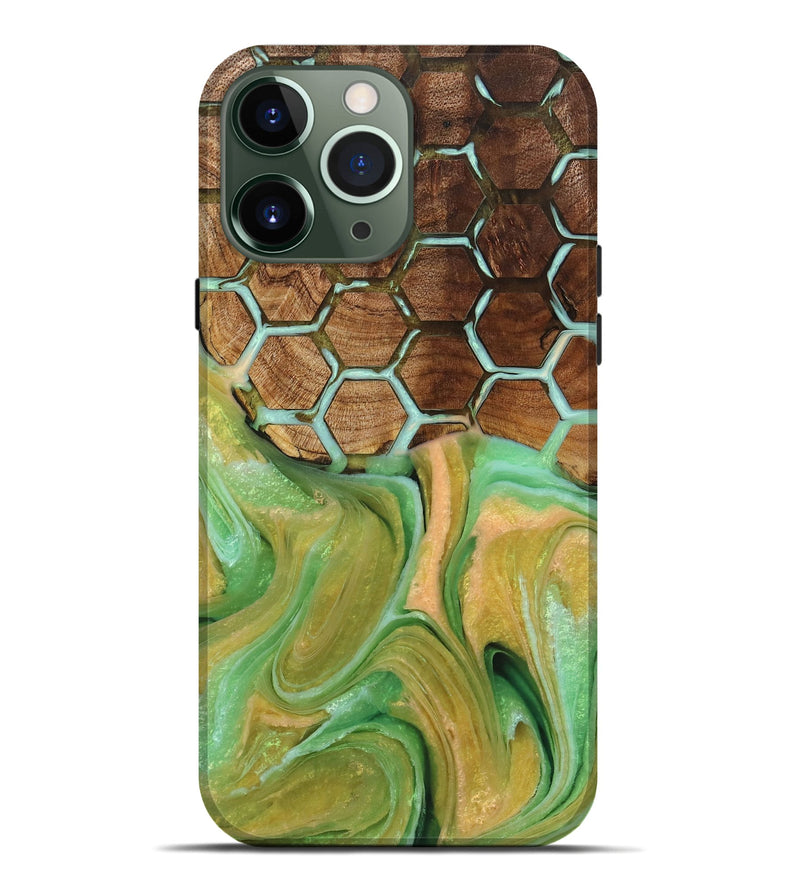 iPhone 13 Pro Max Wood+Resin Live Edge Phone Case - Louis (Pattern, 714286)