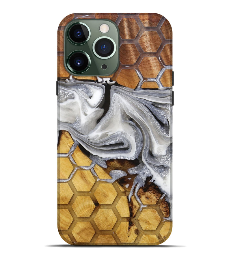 iPhone 13 Pro Max Wood+Resin Live Edge Phone Case - Chasity (Pattern, 714291)