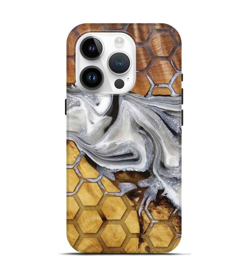 iPhone 15 Pro Wood+Resin Live Edge Phone Case - Chasity (Pattern, 714291)