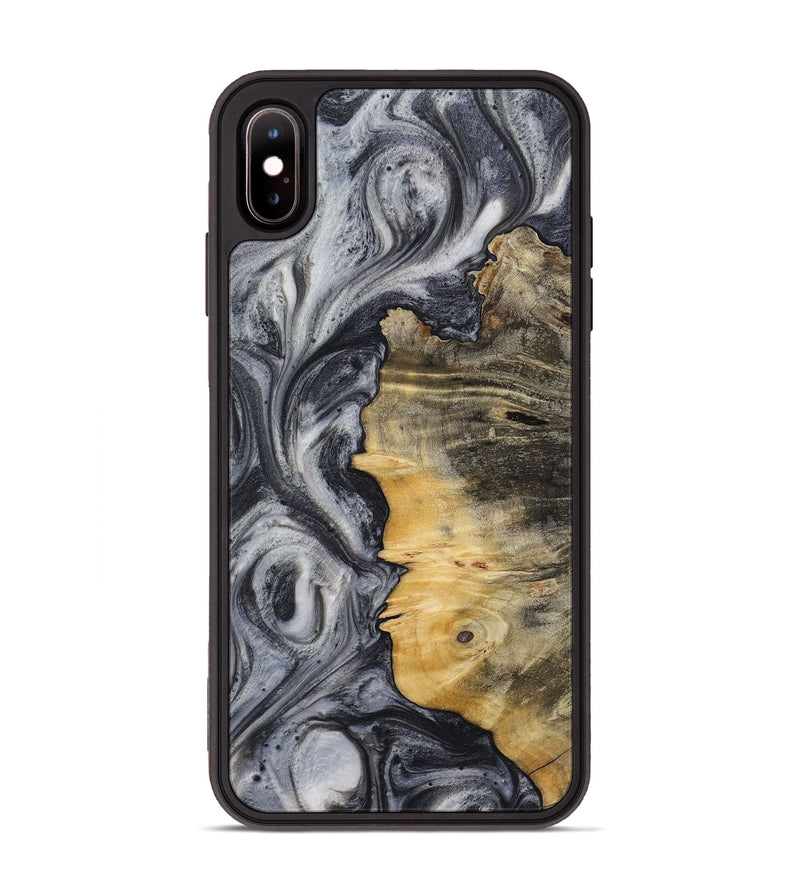 iPhone Xs Max Wood+Resin Phone Case - Brenden (Black & White, 714301)