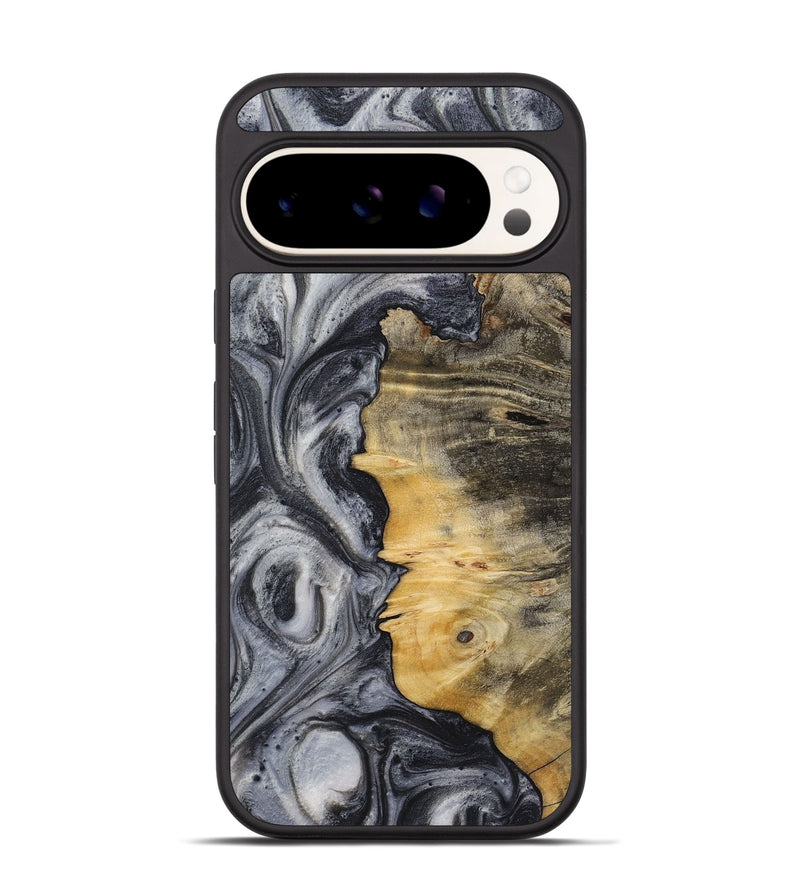 Pixel 9 Pro Wood+Resin Phone Case - Brenden (Black & White, 714301)