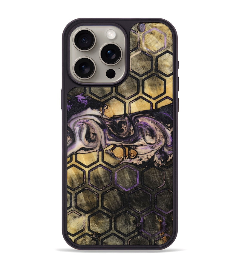 iPhone 15 Pro Max Wood+Resin Phone Case - Janis (Pattern, 714317)