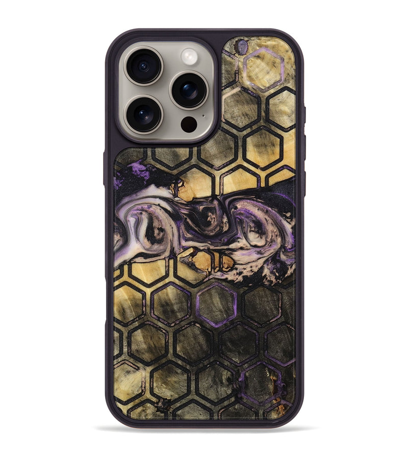 iPhone 16 Pro Max Wood+Resin Phone Case - Janis (Pattern, 714317)