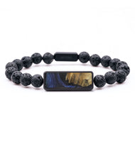 Lava Bead Wood+Resin Bracelet - Kinsley (Blue, 714376)