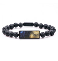 Lava Bead Wood+Resin Bracelet - Kenzie (Blue, 714377)