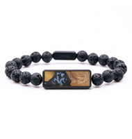 Lava Bead Wood+Resin Bracelet - Aniya (Blue, 714393)