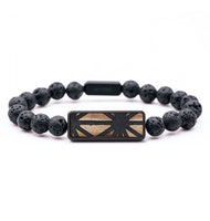 Lava Bead Wood+Resin Bracelet - Bennie (Pattern, 714461)