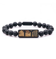 Lava Bead Wood+Resin Bracelet - Pearl (Pattern, 714500)