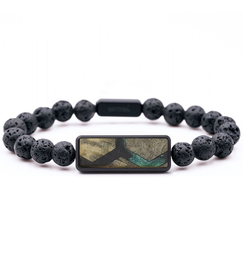 Lava Bead Wood+Resin Bracelet - Carter (Pattern, 714504)