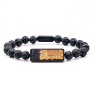 Lava Bead Wood+Resin Bracelet - Suzanne (Purple, 714525)