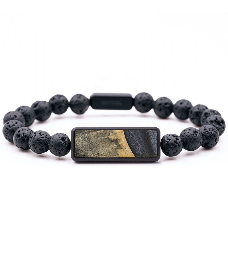 Lava Bead Wood+Resin Bracelet - Lloyd (Pure Black, 714527)