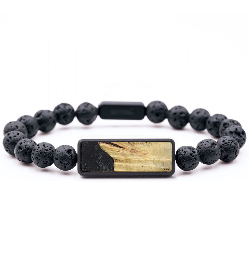 Lava Bead Wood+Resin Bracelet - Judith (Pure Black, 714530)