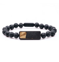 Lava Bead Wood+Resin Bracelet - Randall (Pure Black, 714536)