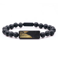 Lava Bead Wood+Resin Bracelet - Thelma (Pure Black, 714538)