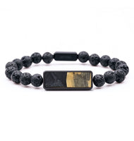 Lava Bead Wood+Resin Bracelet - Jorge (Pure Black, 714546)