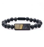 Lava Bead Wood+Resin Bracelet - Gale (Pure Black, 714547)