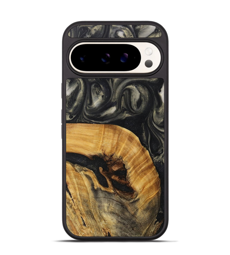 Pixel 9 Pro Wood+Resin Phone Case - Dustin (Black & White, 714622)