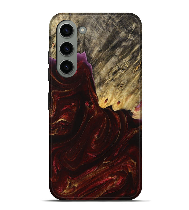 Galaxy S23 Plus Wood+Resin Live Edge Phone Case - Talan (Red, 714676)