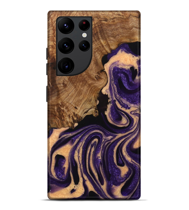 Galaxy S22 Ultra Wood+Resin Live Edge Phone Case - Alaya (Purple, 714682)