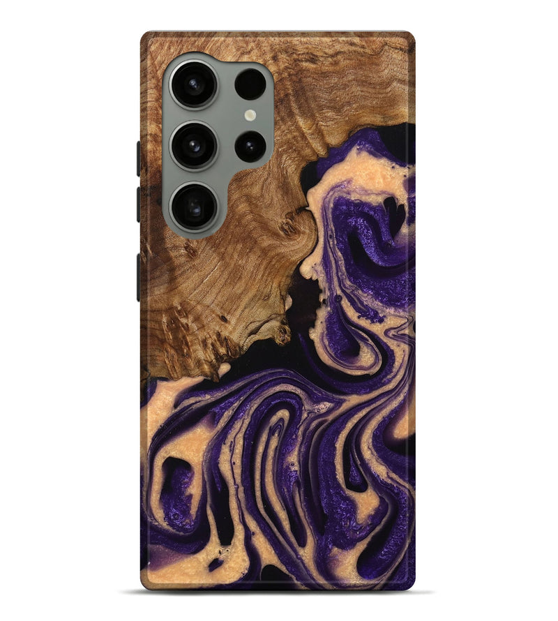 Galaxy S24 Ultra Wood+Resin Live Edge Phone Case - Alaya (Purple, 714682)