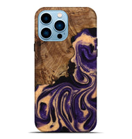 iPhone 14 Pro Max Wood+Resin Live Edge Phone Case - Alaya (Purple, 714682)