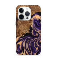 iPhone 15 Pro Wood+Resin Live Edge Phone Case - Alaya (Purple, 714682)