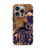 iPhone 16 Pro Wood+Resin Live Edge Phone Case - Alaya (Purple, 714682)