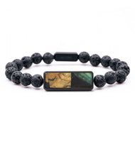 Lava Bead Wood+Resin Bracelet - Trevon (Green, 714715)