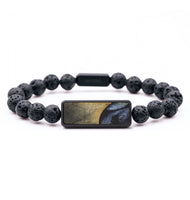 Lava Bead Wood+Resin Bracelet - Kenzie (Blue, 714731)