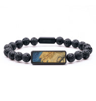 Lava Bead Wood+Resin Bracelet - Tyra (Blue, 714747)