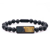 Lava Bead Wood+Resin Bracelet - Marjorie (Blue, 714752)