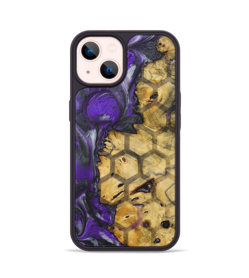 iPhone 14 Wood+Resin Phone Case - Archie (Pattern, 714809)