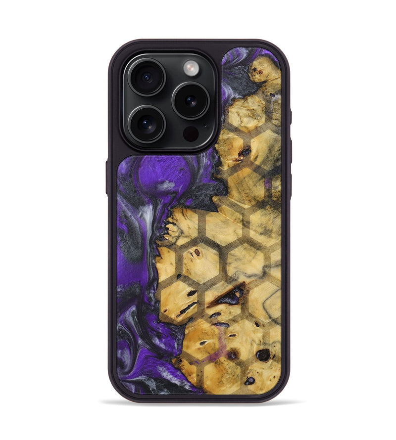 iPhone 15 Pro Wood+Resin Phone Case - Archie (Pattern, 714809)